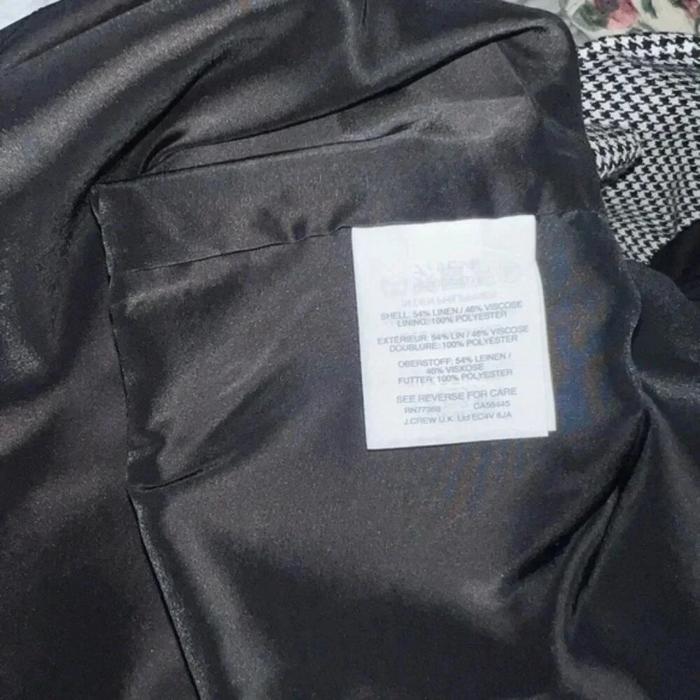 J. Crew Tie-front dress in mini-houndstooth | Sz 12 - Picture 3 of 9